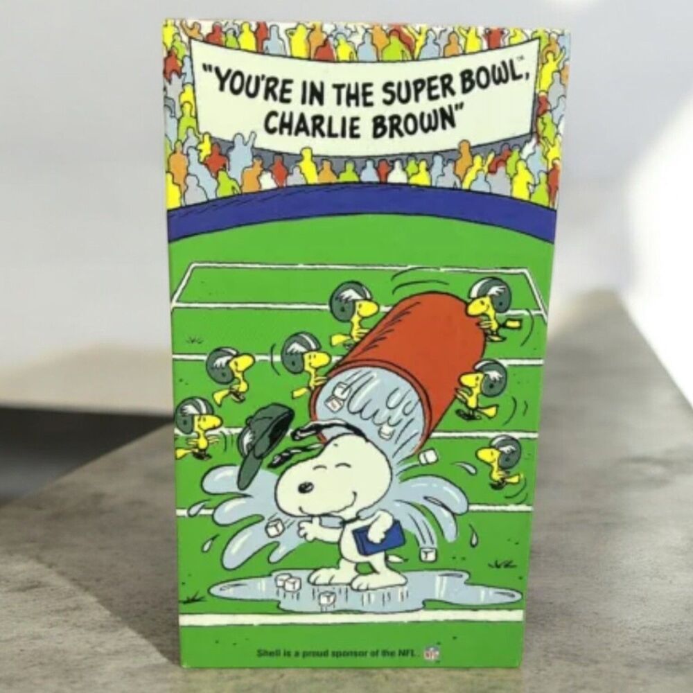 Snoopy Peanuts Movie (VHS, 1993) Youre In Super Bowl, Charlie Brown -Shell Promo